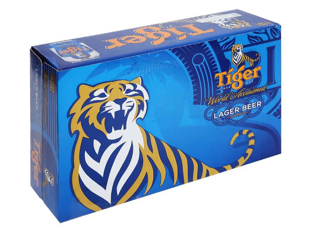Bia tiger nâu lon 330ml - thùng 24 lon